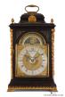 An English ebonized table clock for the Dutch market with moonphase, Smith & Son London, circa 1770.